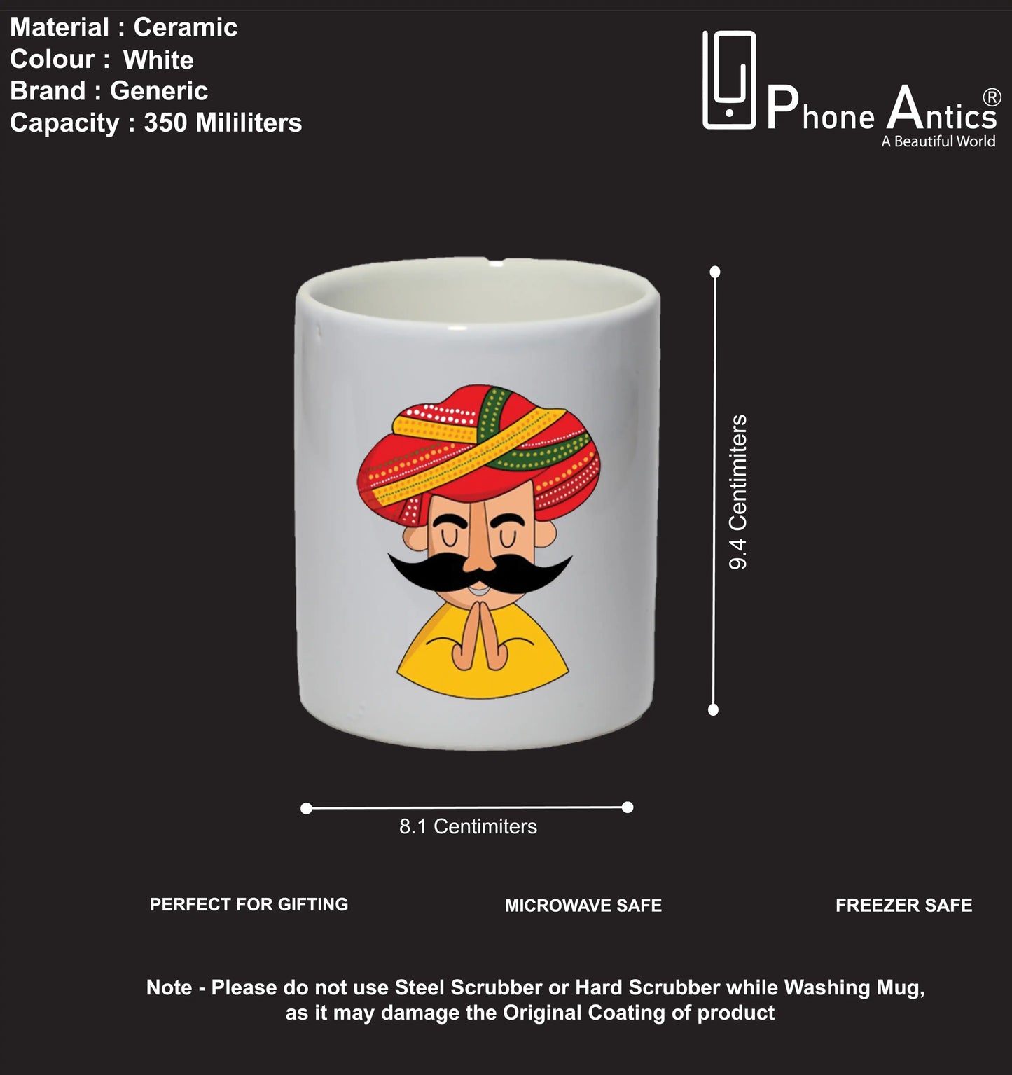 Rajasthani Man - Mug Infographic