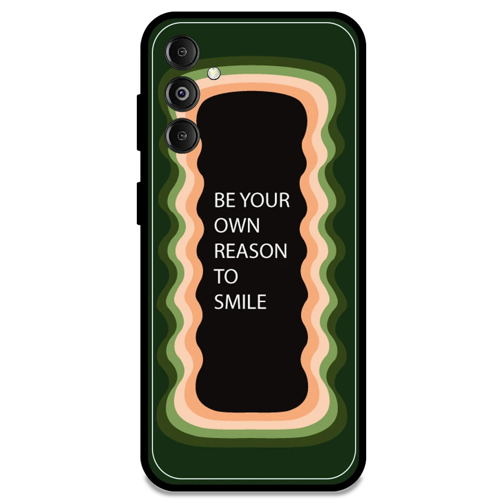 'Be Your Own Reason To Smile' - Olive Green Armor Case For Samsung Models Samsung M14 5G
