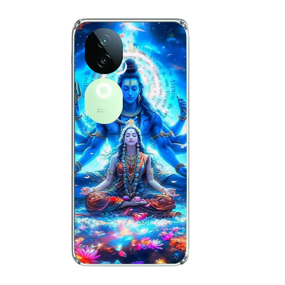 Shiv Parvati - Printed Silicone Case For IQOO Infographic