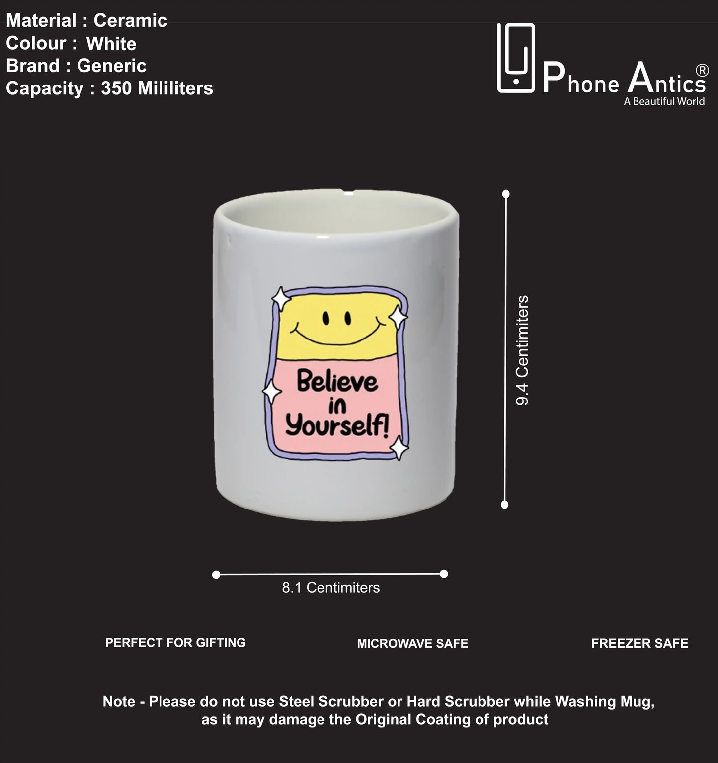 Believe In Yourself - Mug Infographic