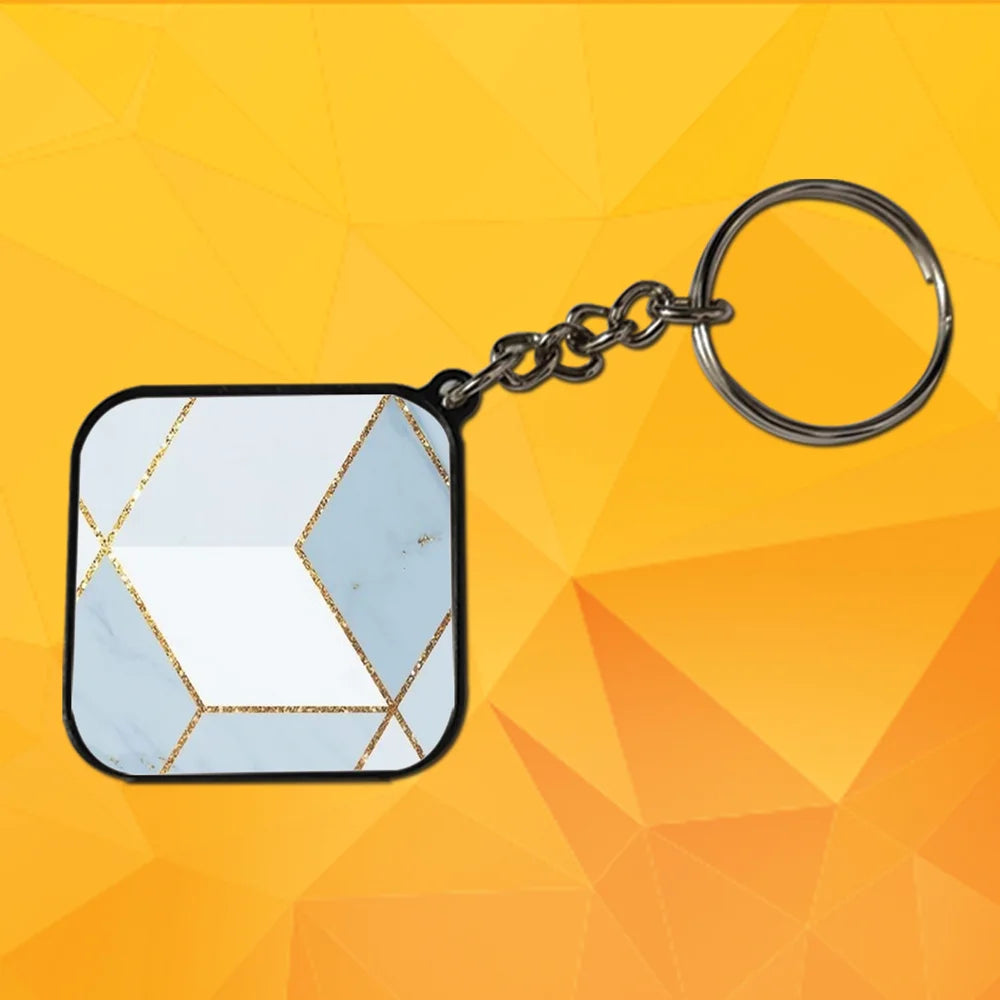 Geometry - Keychain With Black Border (Pack Of 2)