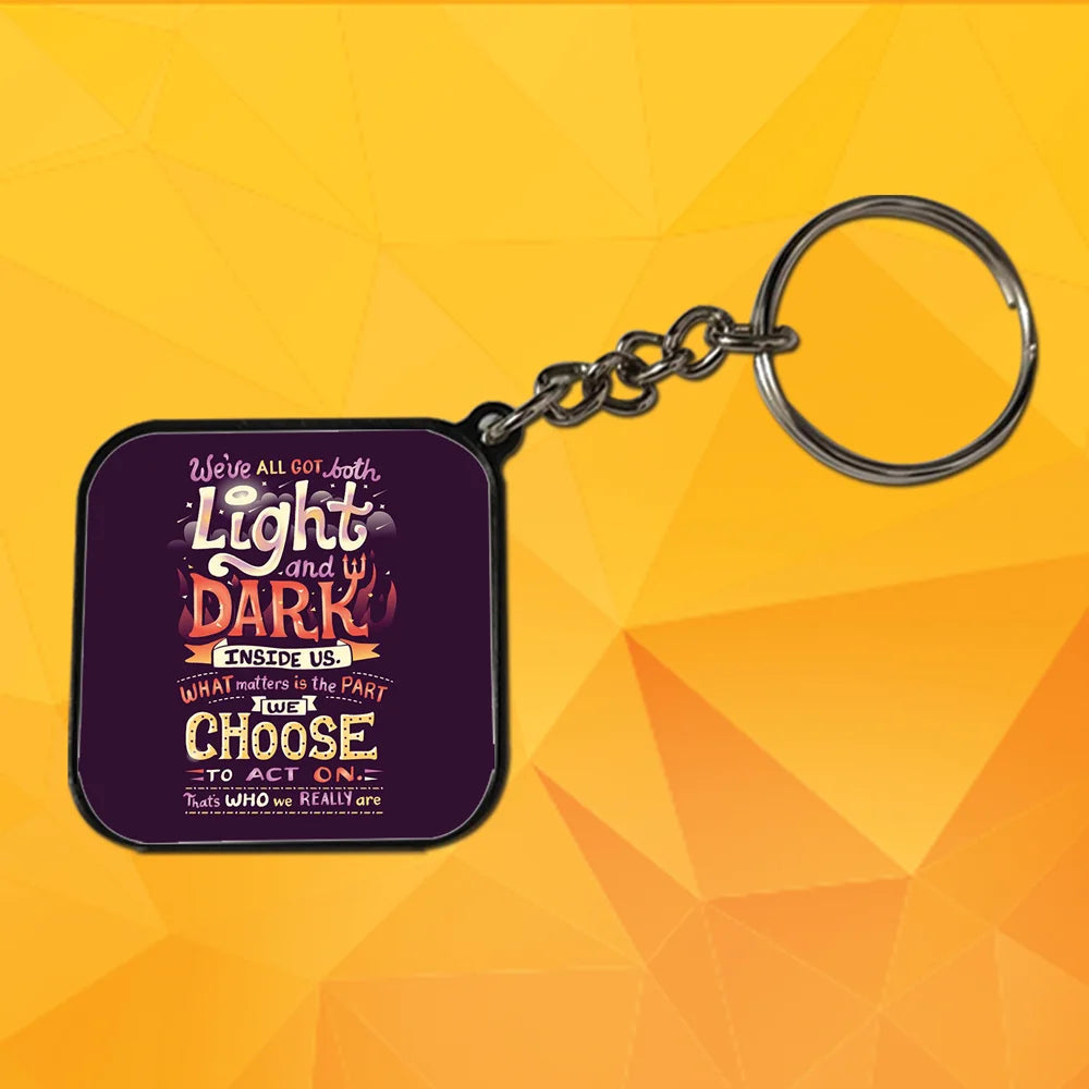 Who You Really Are - Keychain With Black Border (Pack Of 2)
