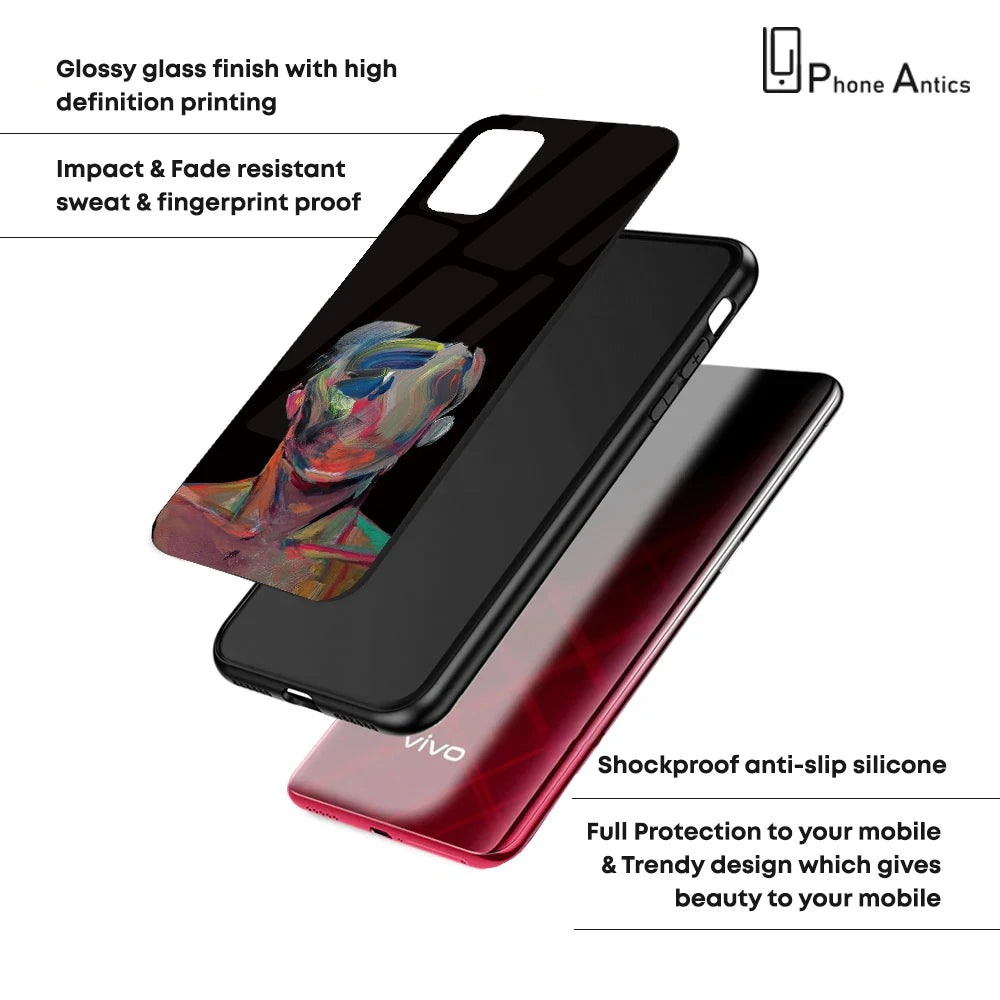 Face Oil Painting - Glass Case For Oppo Models infographic