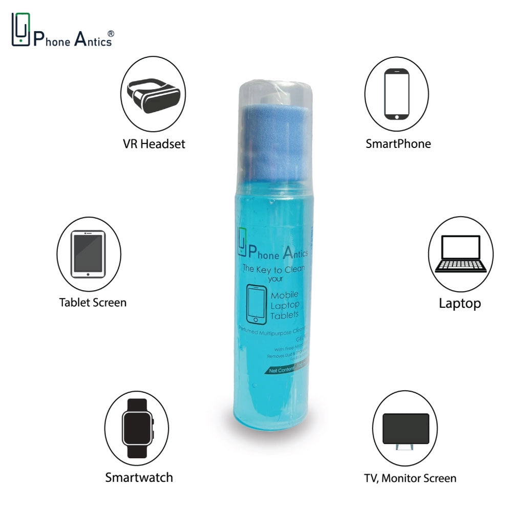 Mobile Screen Cleaning Gel With Microfiber Cloth- Aqua Breeze