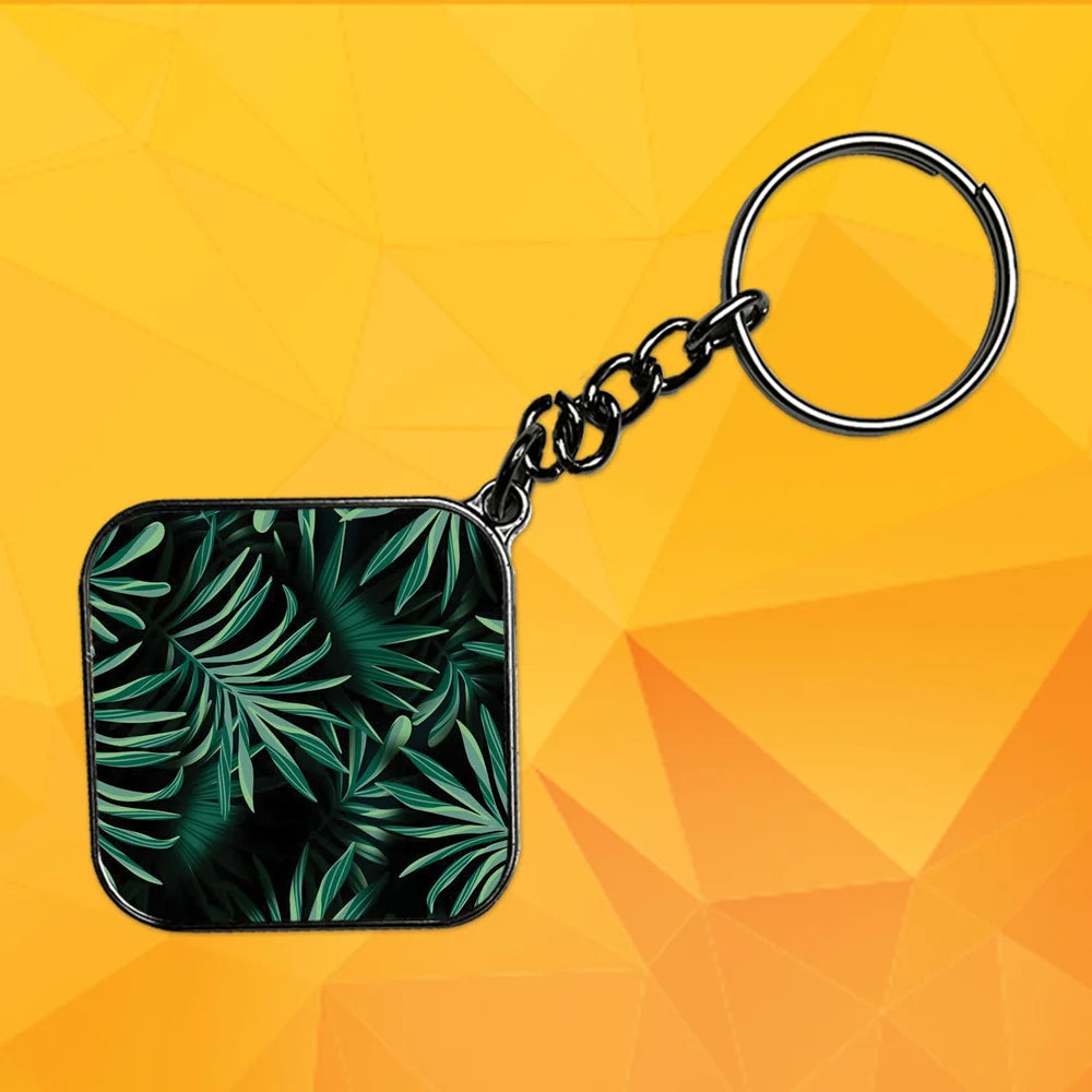 Greens - Keychain With Silver Border (Pack Of 2)