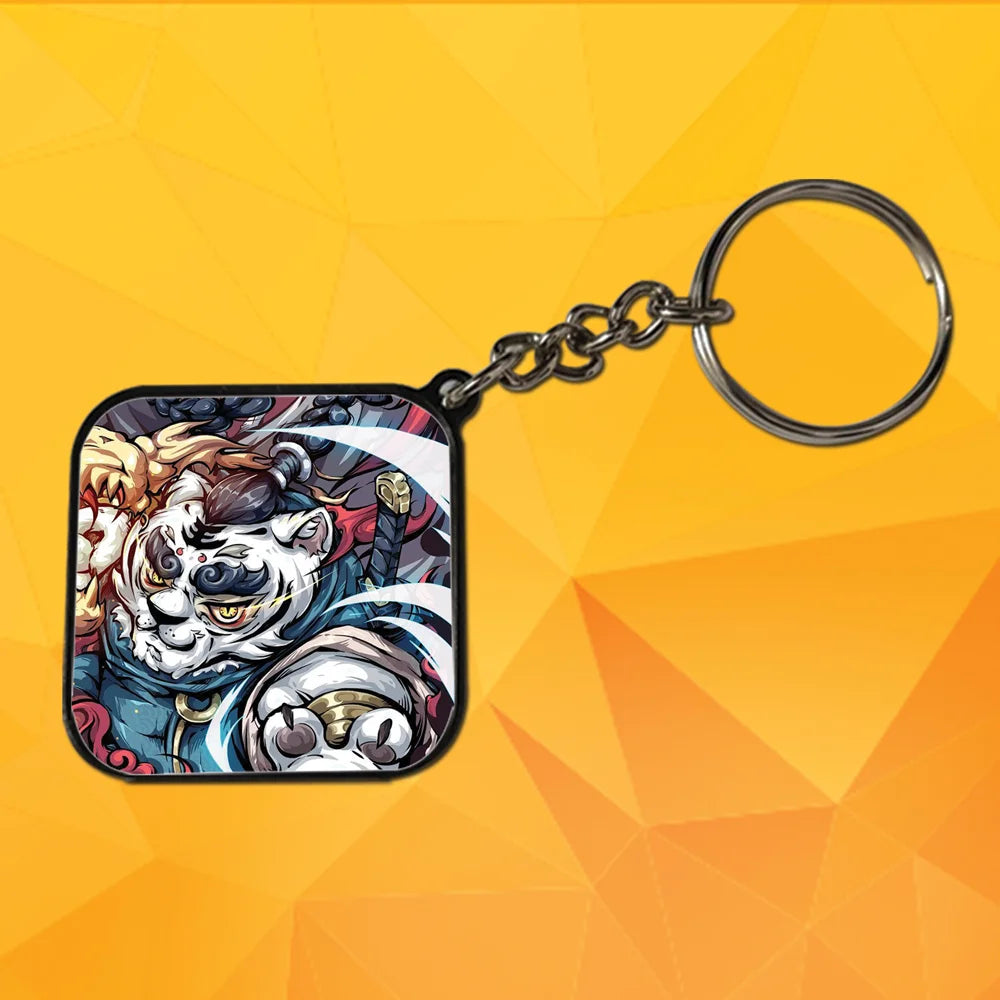 Warriors - A Combo Of 4 Black Border Keychains