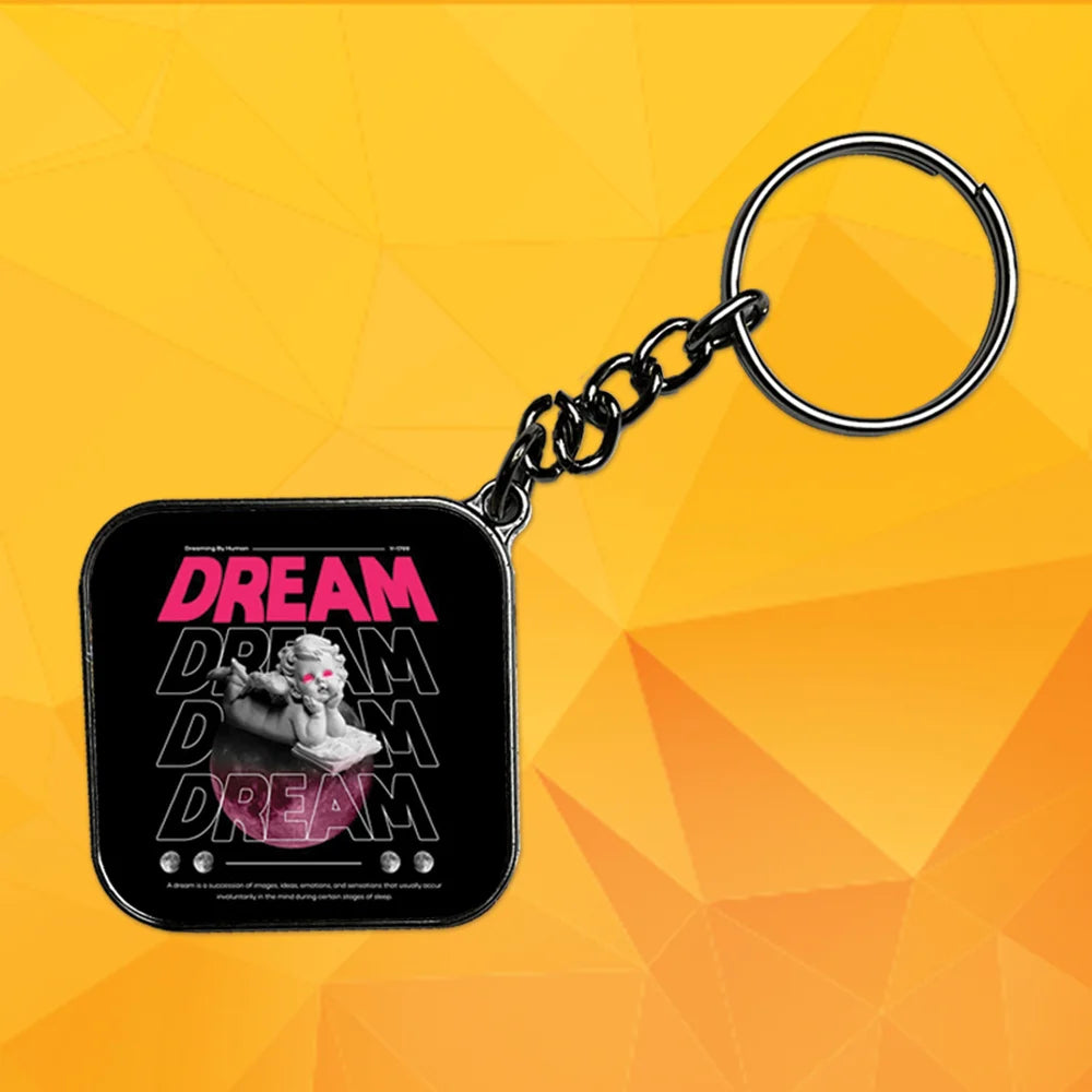 Dream - Keychain With Silver Border (Pack Of 2)