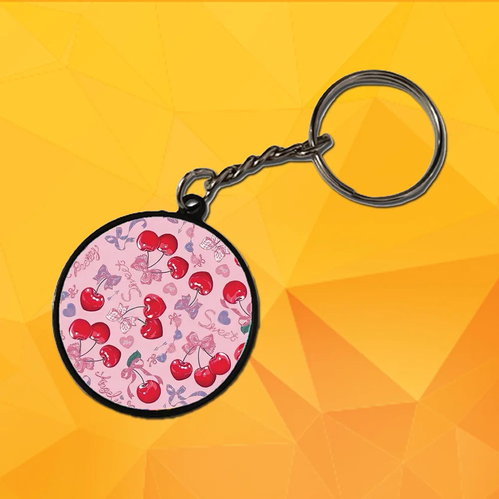 Cherries - Keychain With Black Border (Pack Of 2)
