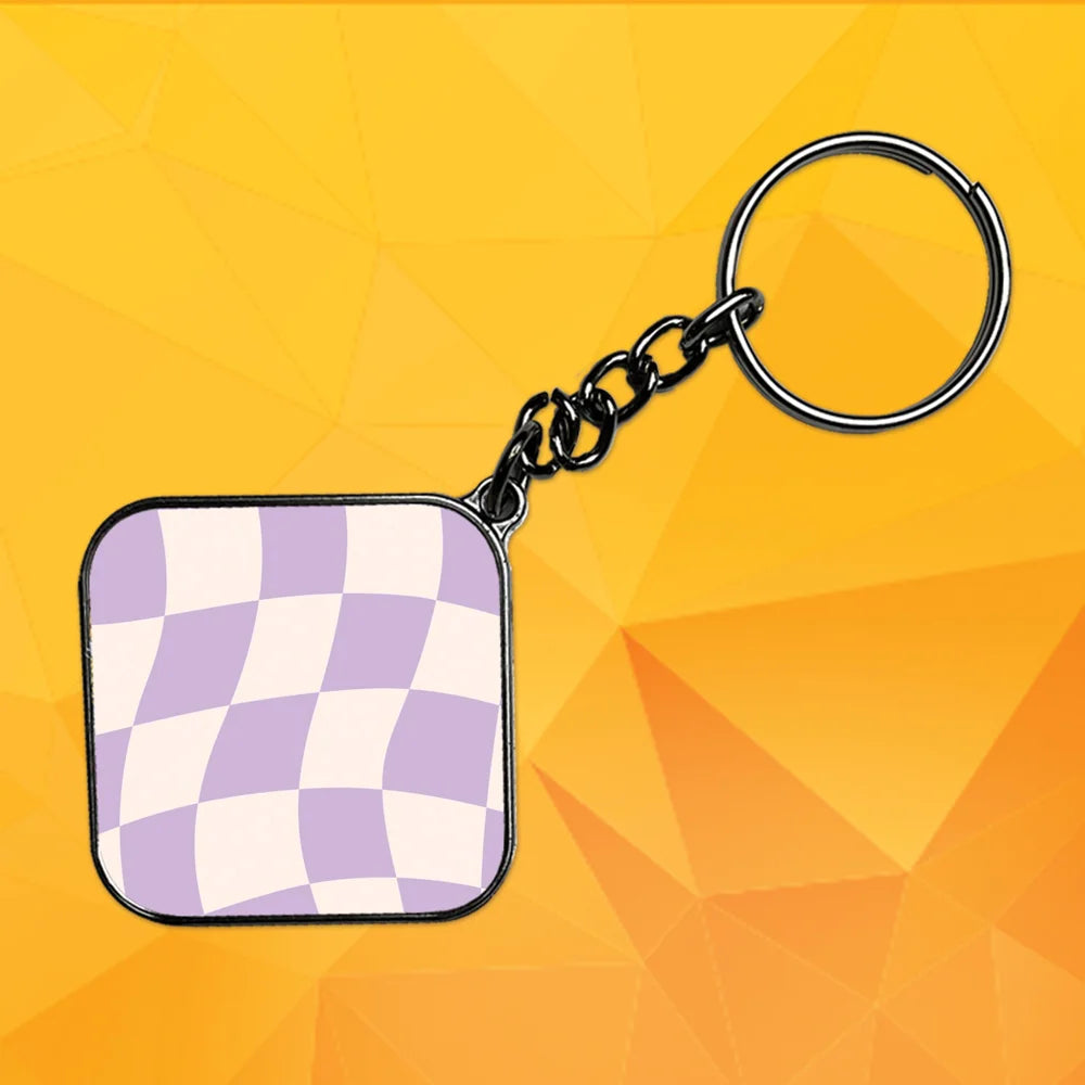 Chess - Keychain With Silver Border (Pack Of 2)