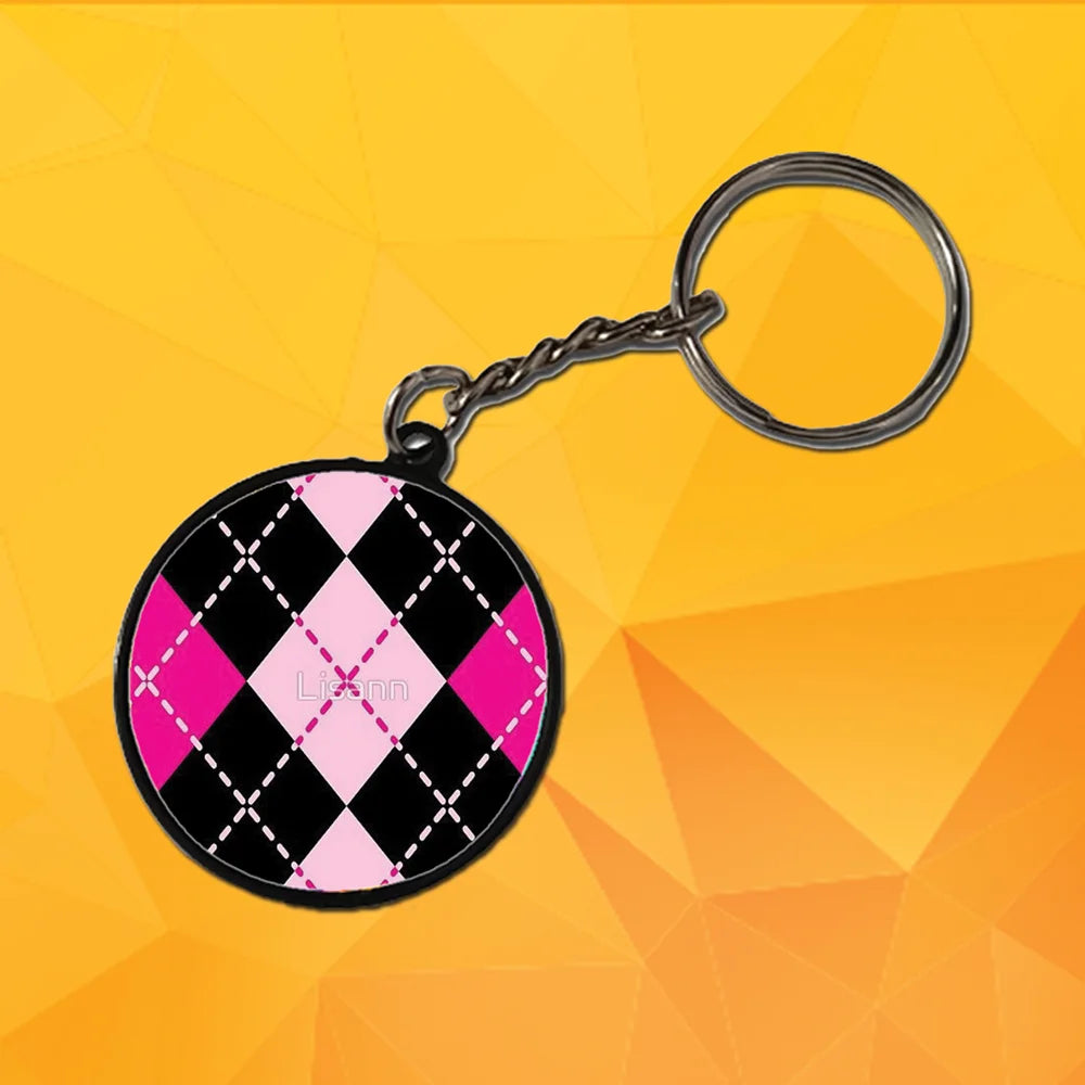 Patterns - A Combo Of 4 Black Border Keychains