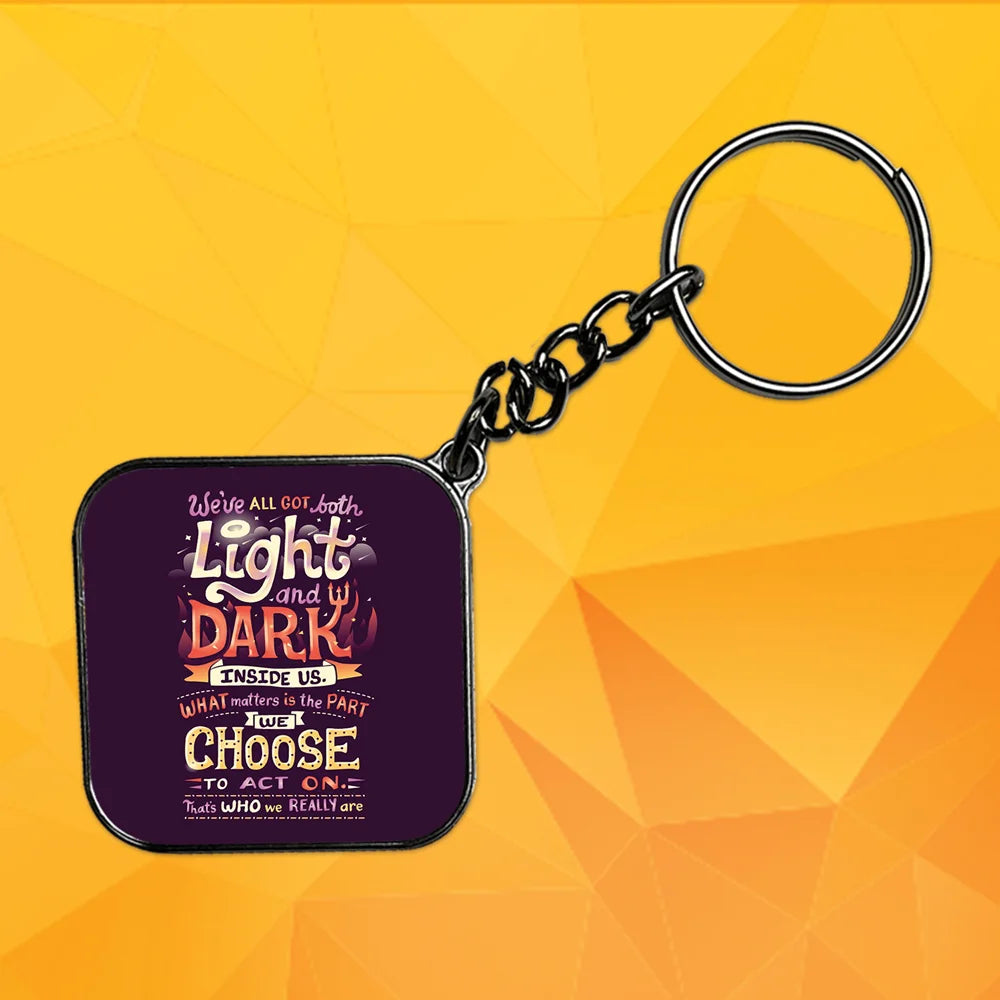 Who You Really Are- Keychain With Silver Border (Pack Of 2)