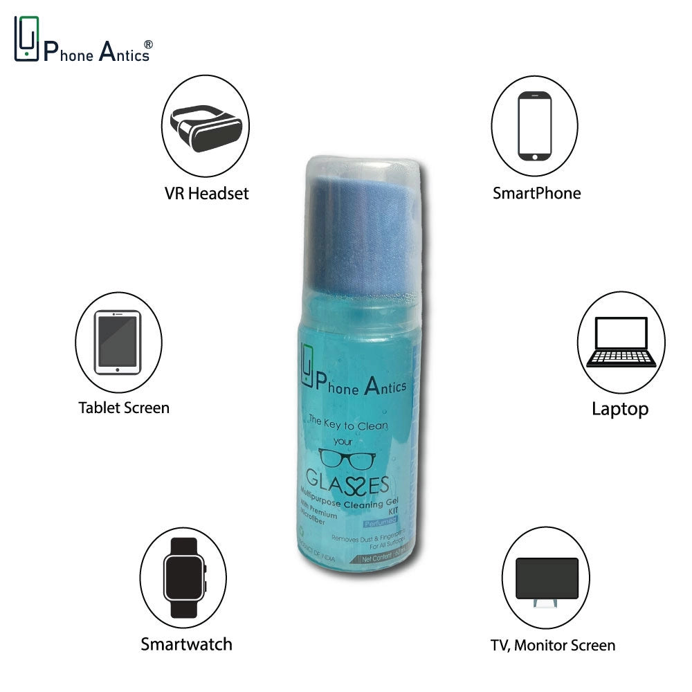 Mobile Screen Cleaning Gel With Microfiber Cloth- Aqua Breeze