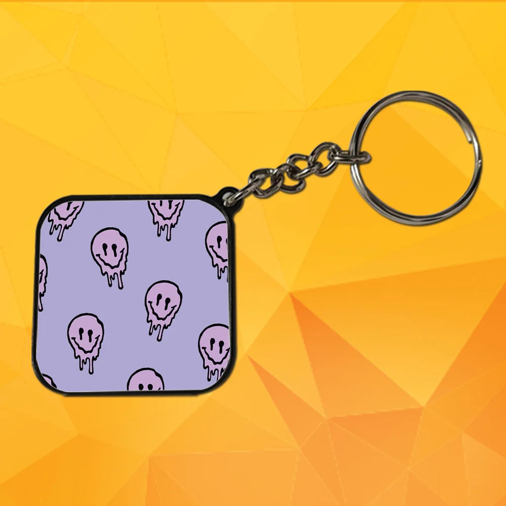 Funny Ghost - Keychain With Black Border (Pack Of 2)
