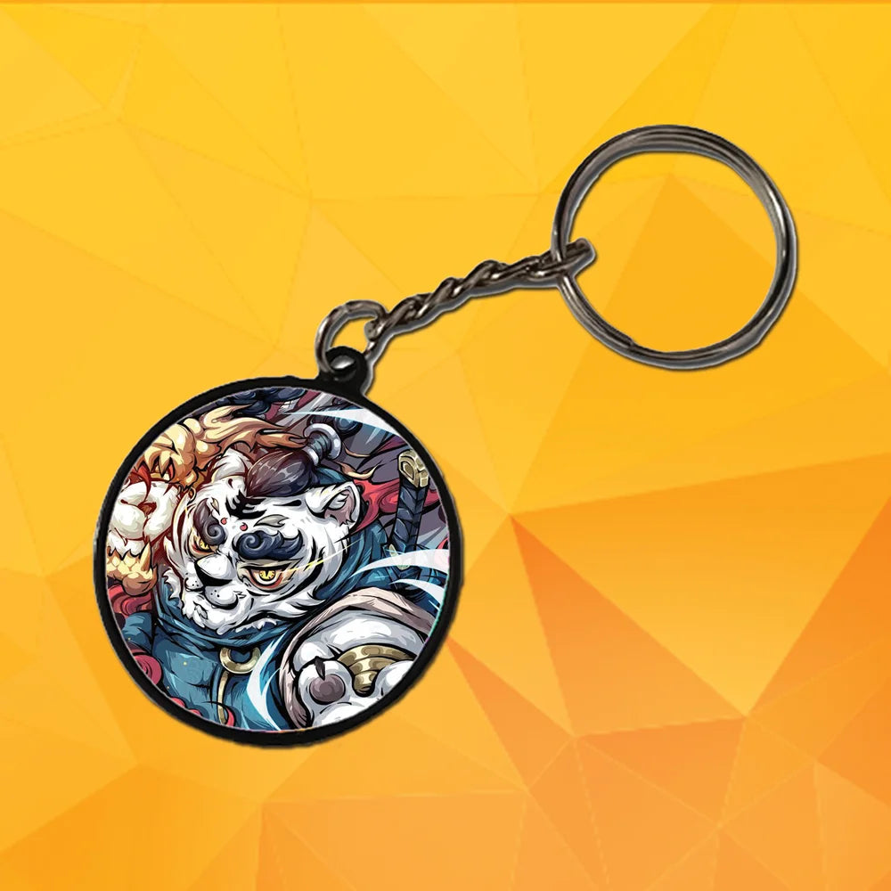 Warriors - A Combo Of 4 Black Border Keychains