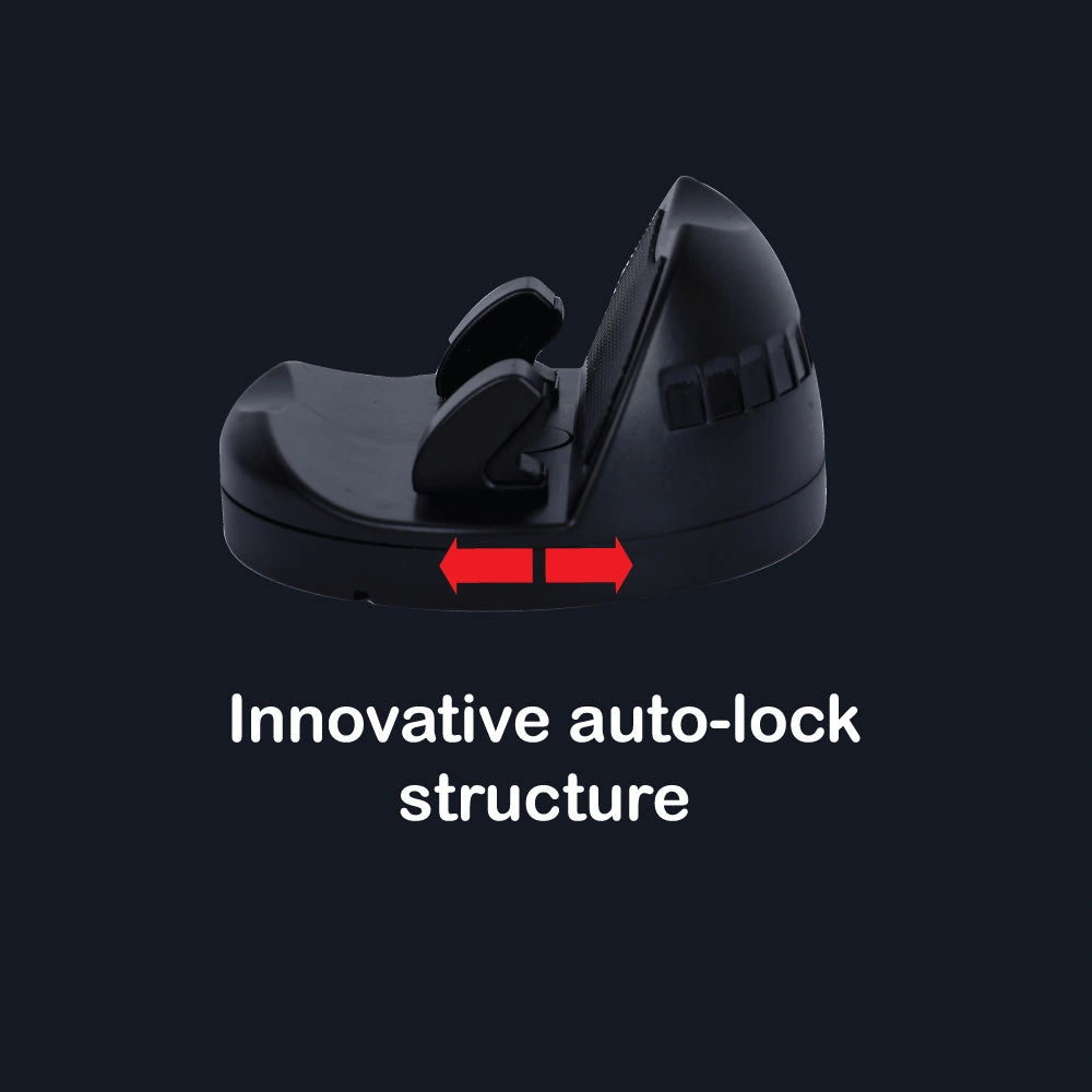 Black car phone holder on a white background Infographic