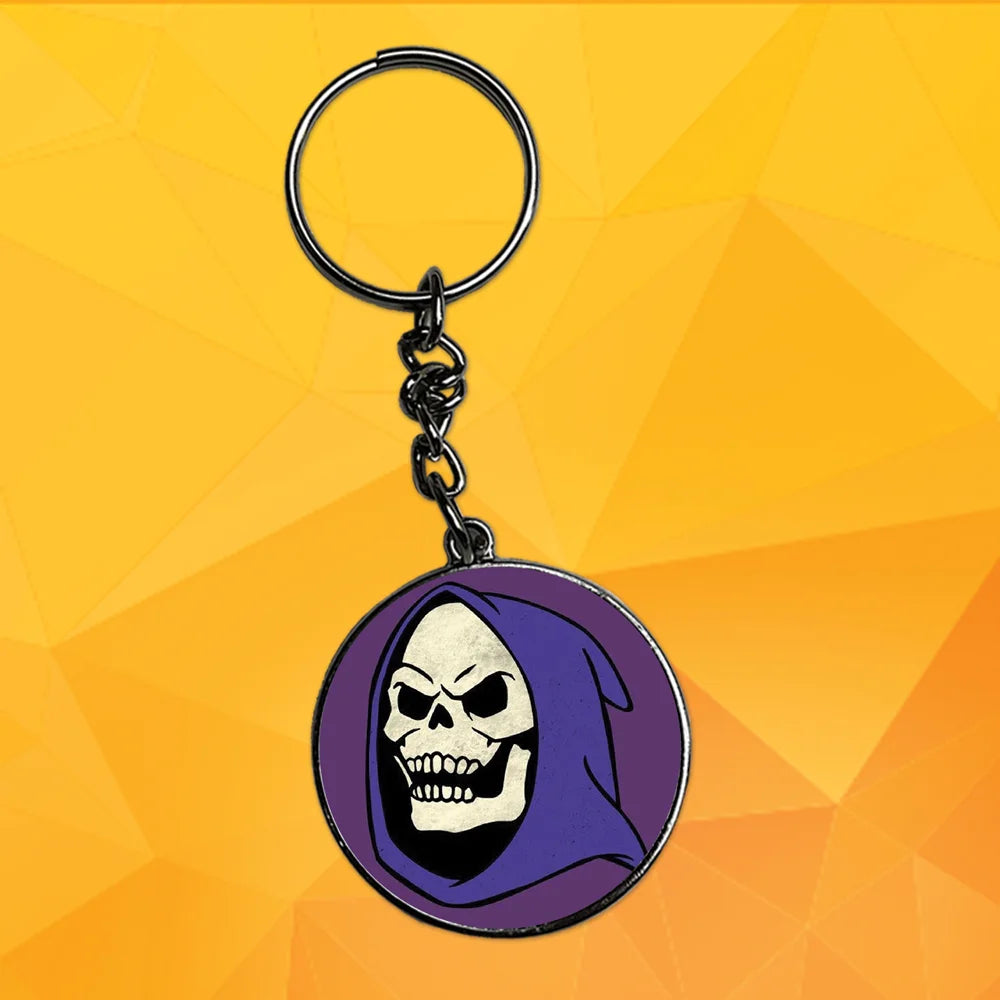 Skeleton - Keychain With Silver Border (Pack Of 2)