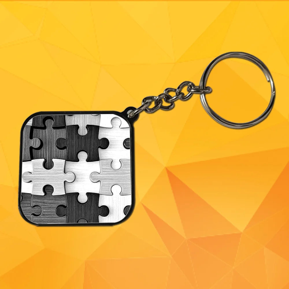 Maze - Keychain With Black Border (Pack Of 2)
