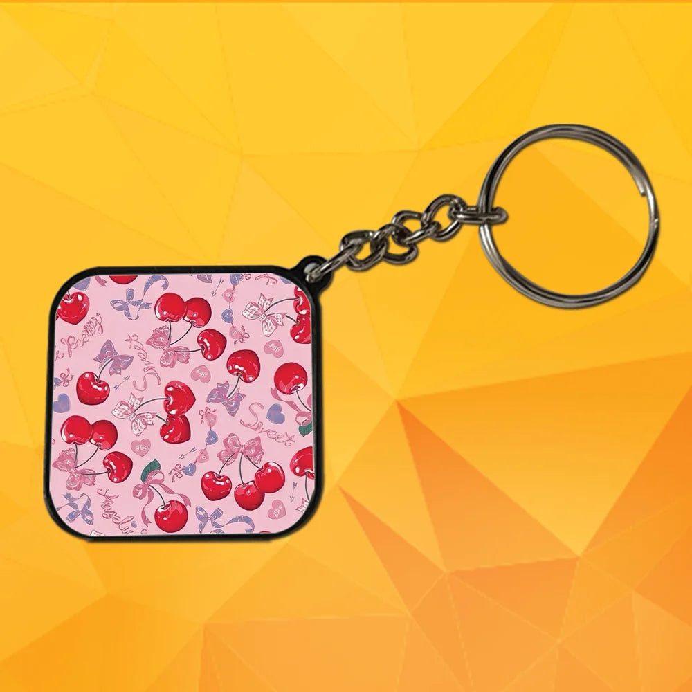 Cherries - Keychain With Black Border (Pack Of 2)