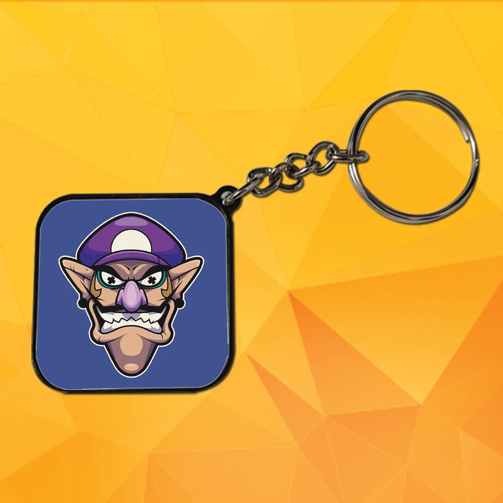 Waluigi - Keychain With Black Border (Pack Of 2)