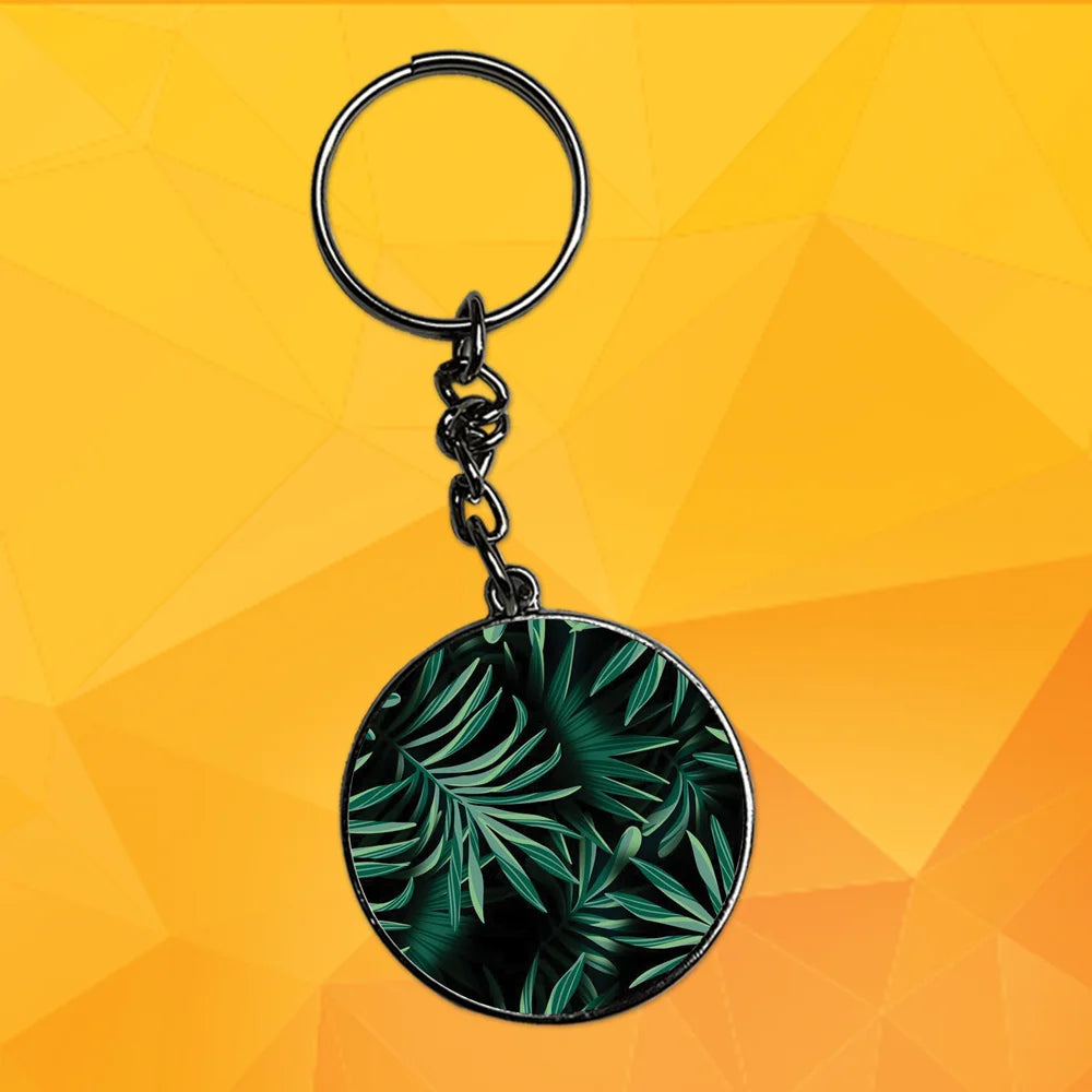 Greens - Keychain With Silver Border (Pack Of 2)