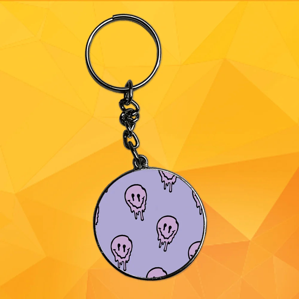Funny Ghost - Keychain With Silver Border (Pack Of 2)