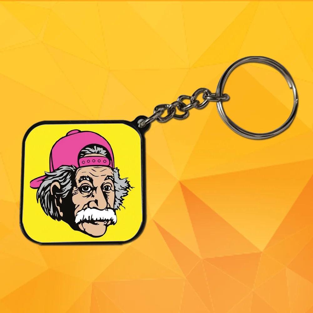 Einstein Swag - Keychain With Black Border (Pack Of 2)