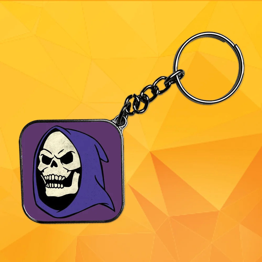 Skeleton - Keychain With Silver Border (Pack Of 2)