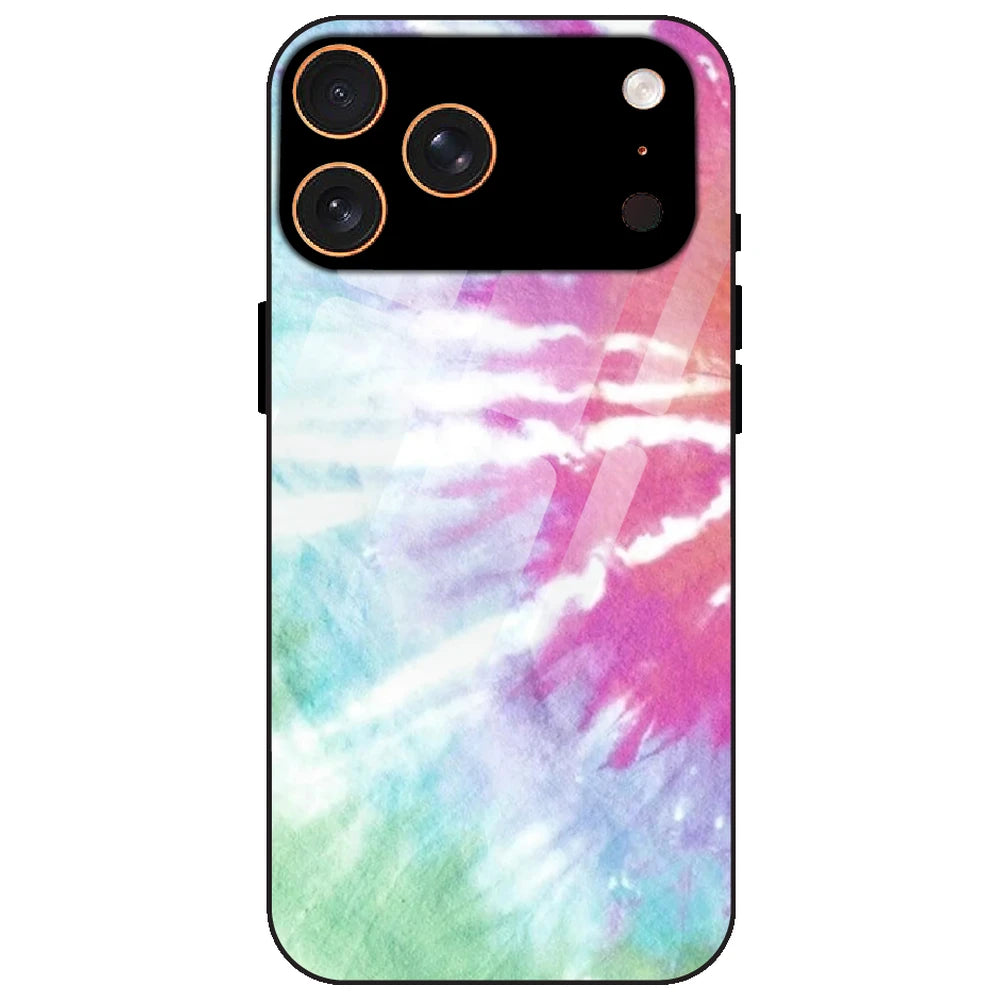 3 Color Splash Tie Dye - Glass Case for Apple iPhone 17 Pro
