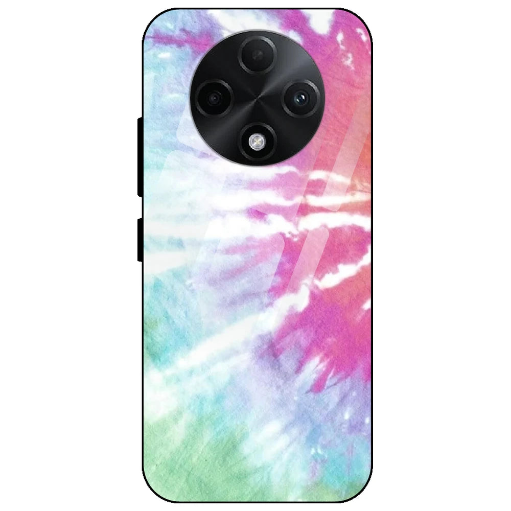 3 Color Splash Tie Dye - Glass Case for Oppo F27 Pro