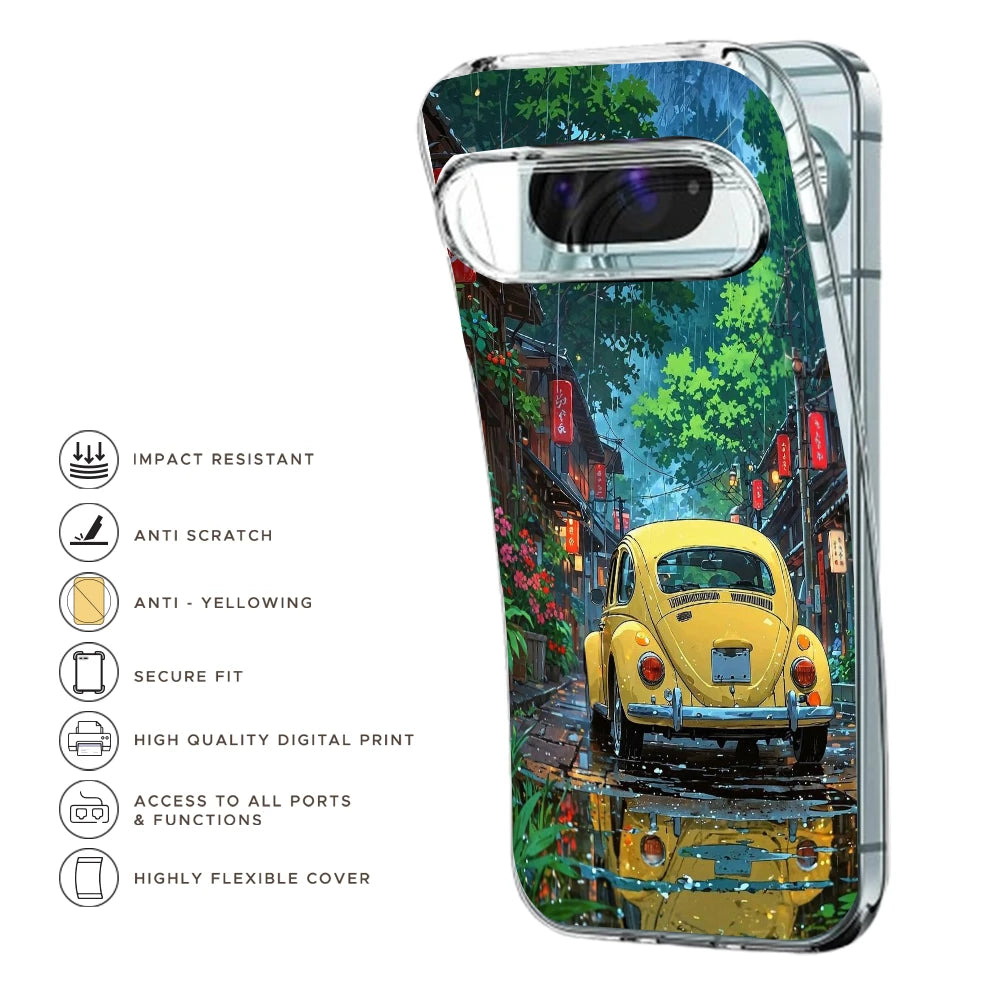 Yellow Bettle - Printed Silicone Case For Google Pixel Infographic