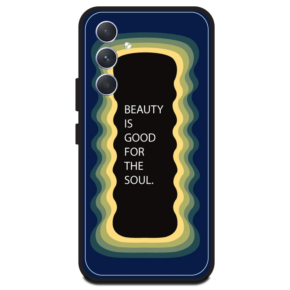 'Beauty Is Good For The Soul' - Dark Blue Armor Case For Samsung Models Samsung A54 5G