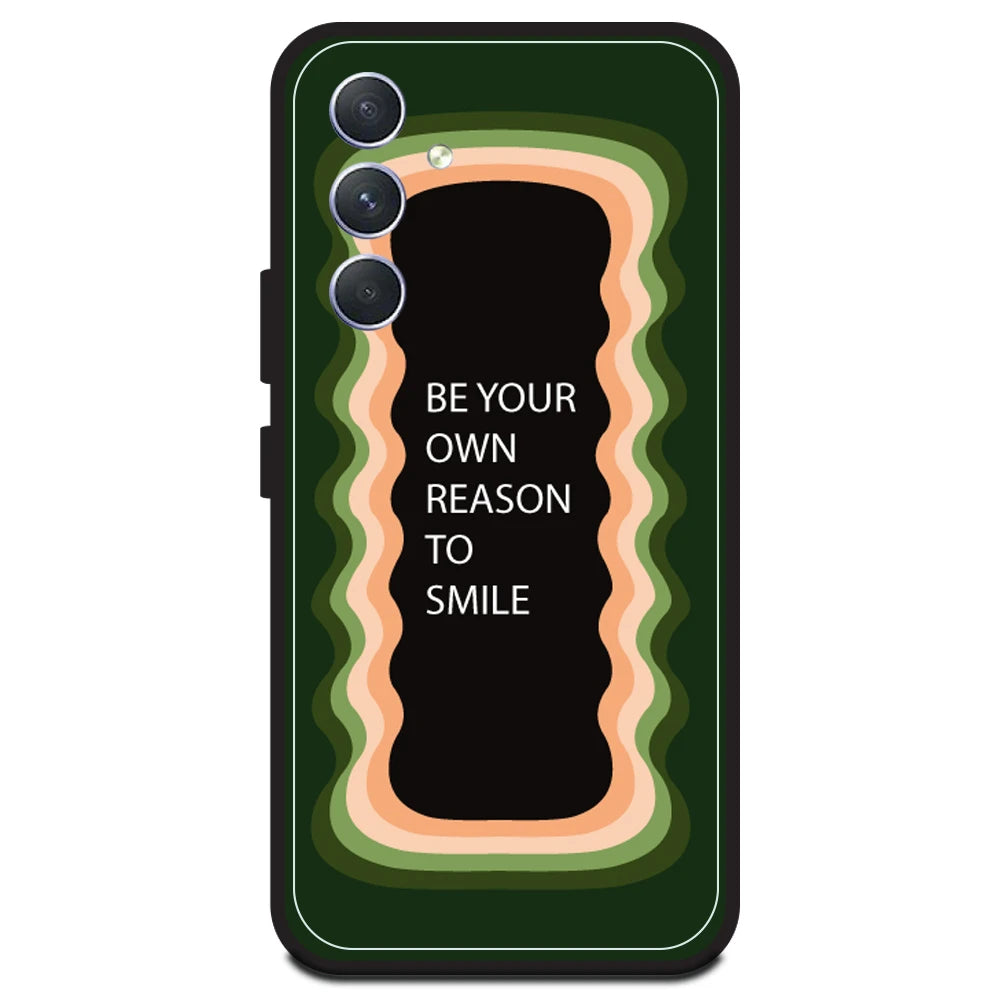 'Be Your Own Reason To Smile' - Olive Green Armor Case For Samsung Models Samsung A54 5G