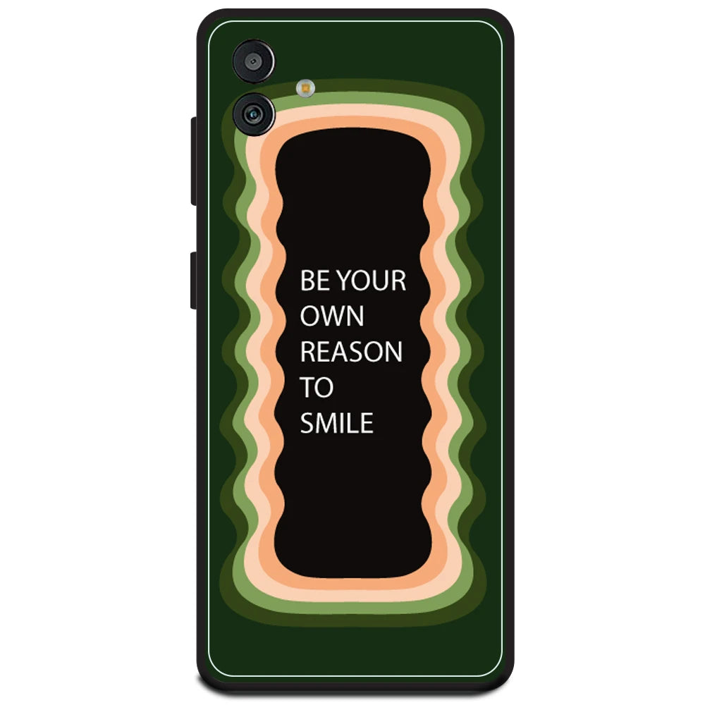 'Be Your Own Reason To Smile' - Olive Green Armor Case For Samsung Models Samsung M13 5G