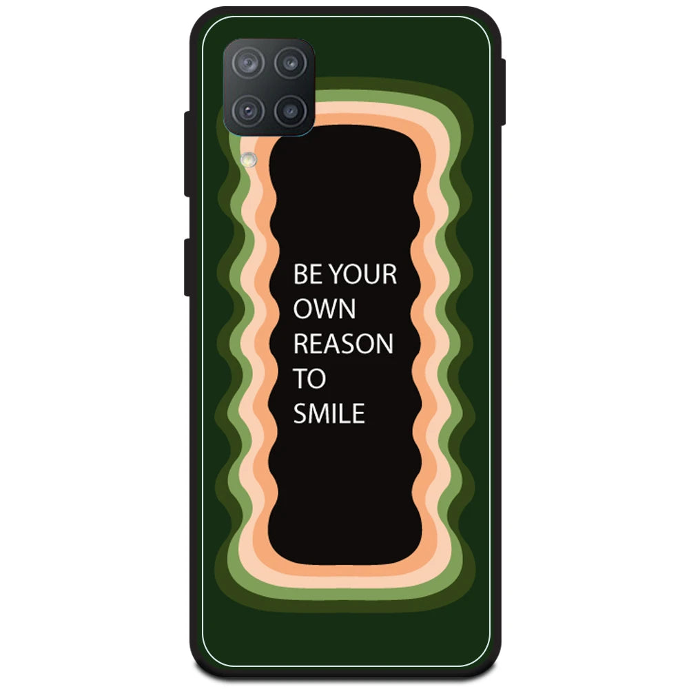 'Be Your Own Reason To Smile' - Olive Green Armor Case For Samsung Models Samsung F12