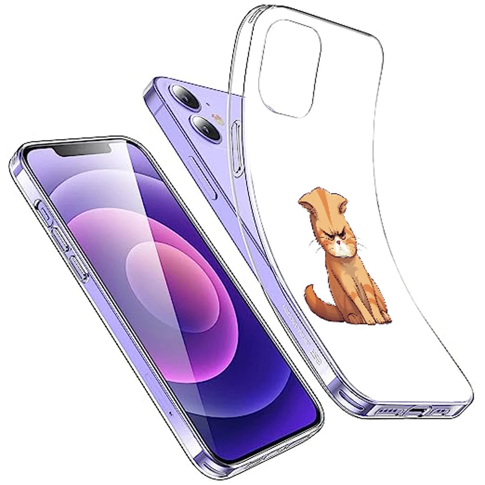 Grumpy Ginger Cat - Printed Silicone Case For Apple iPhone Infographic