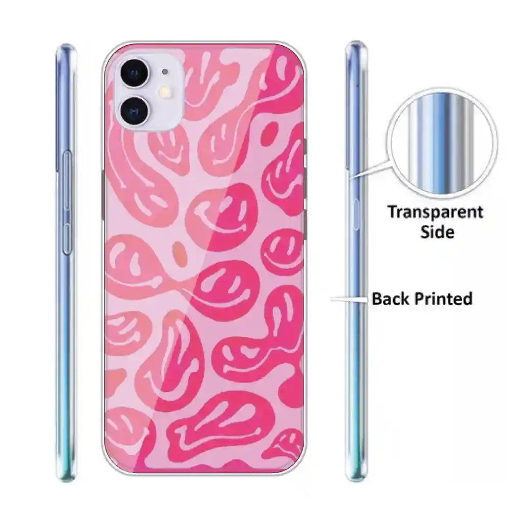 Pink Smiles - Printed Silicone Case For Apple iPhone Infographic