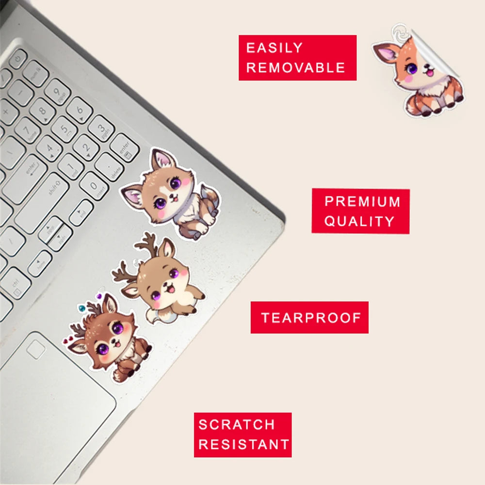 Deer Sticker Bundle – 41 Waterproof Aesthetic Stickers Infographic