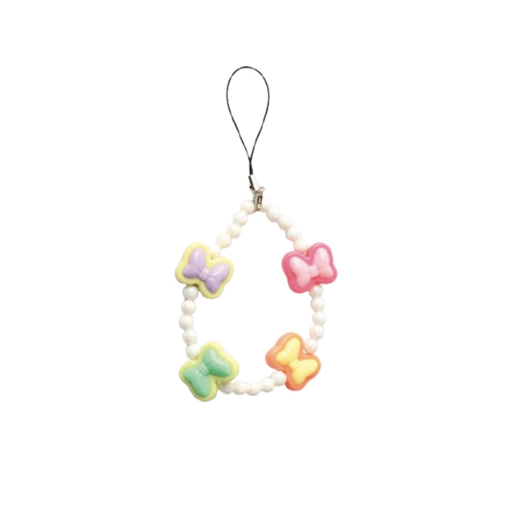 Bows & Pearls - A Combo Of 2 Mini Round Phone Charms