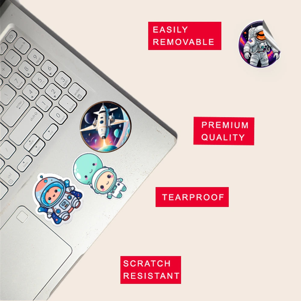 Space Sticker Bundle – 49 Waterproof Aesthetic Stickers Infographic