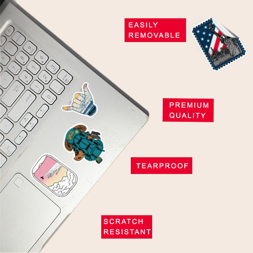 Places Sticker Bundle – 47 Waterproof Aesthetic Stickers Infographic