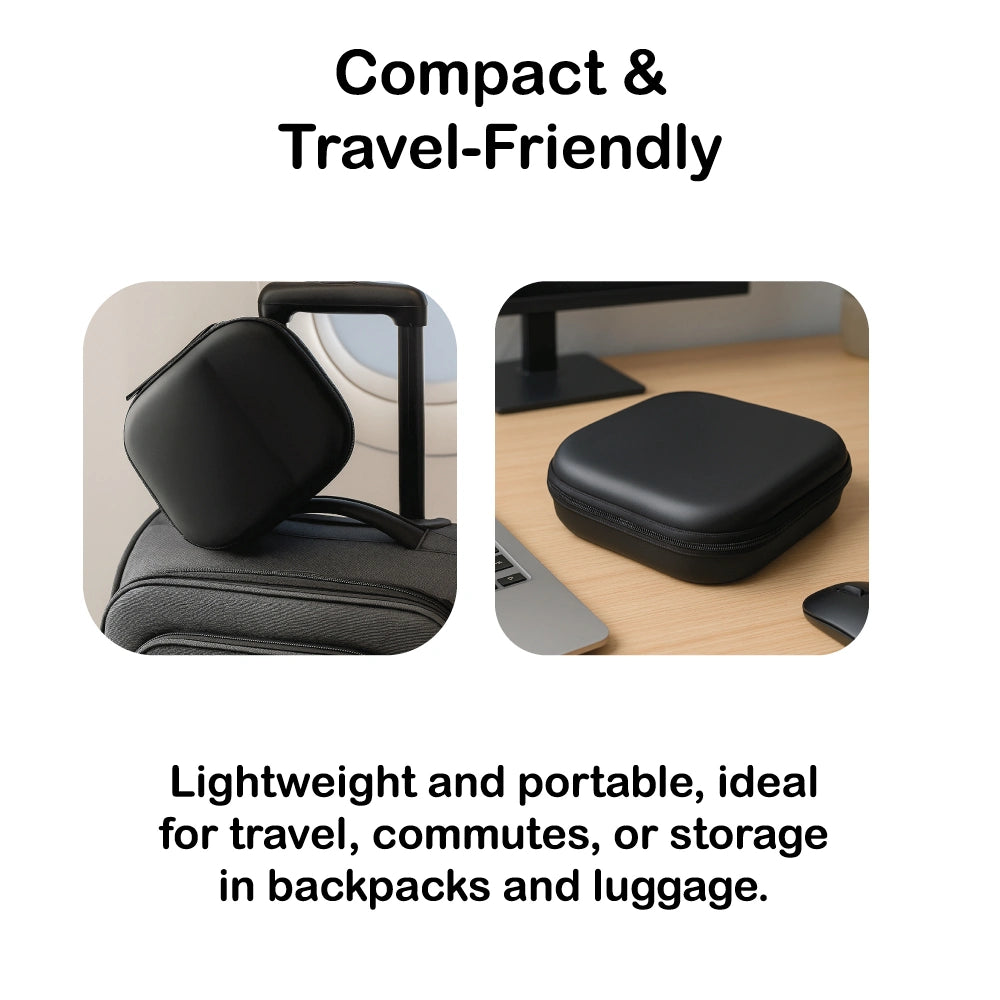 Premium Hard Shell Protective Headphone Case – Travel Carrying Pouch Infographic