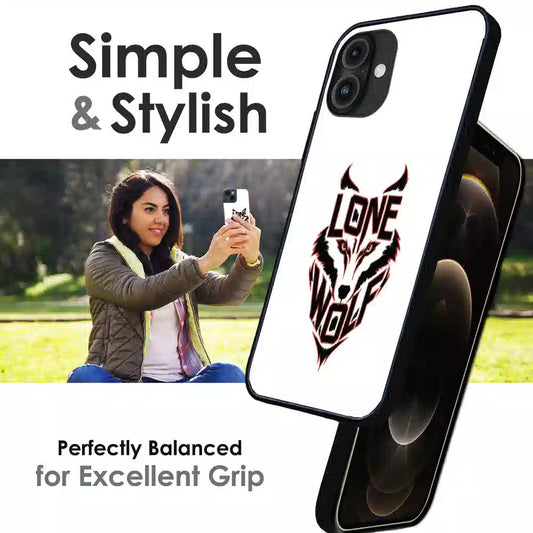 Lone Wolf Power Art - Glossy Metal Silicone Case For Apple iPhone Infographic
