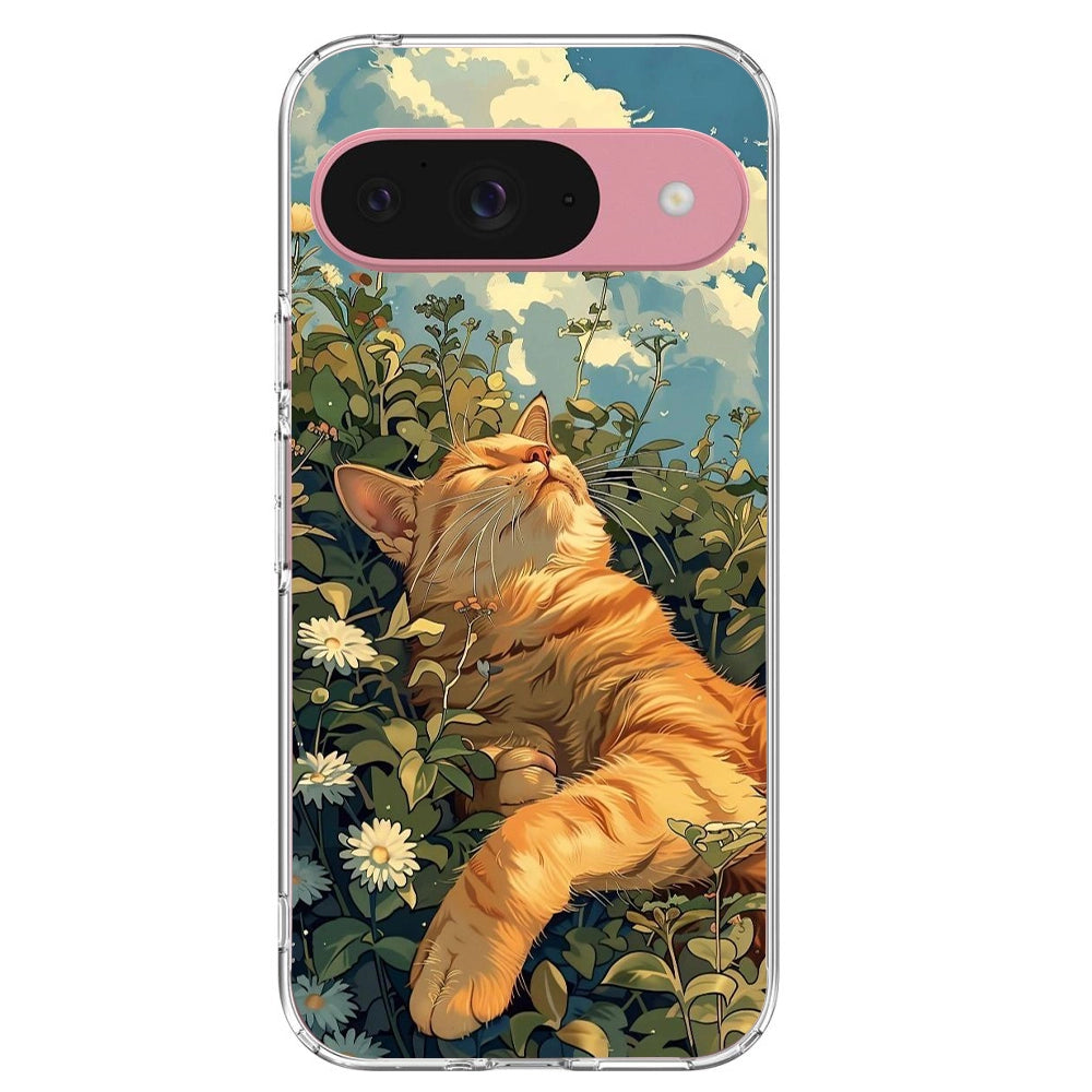 Garfield Sleeping - Printed Silicone Case For Google Pixel Infographic