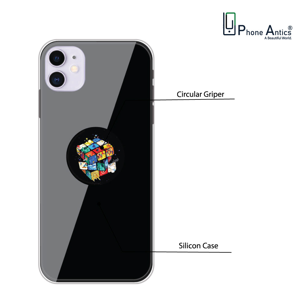 Rainbow Cube - Silicone Grip Case For Apple iPhone Infographic