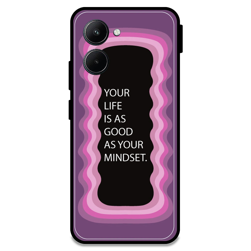 'Your Life Is As Good As Your Mindset' - Pink Armor Case For Realme Models Realme C33