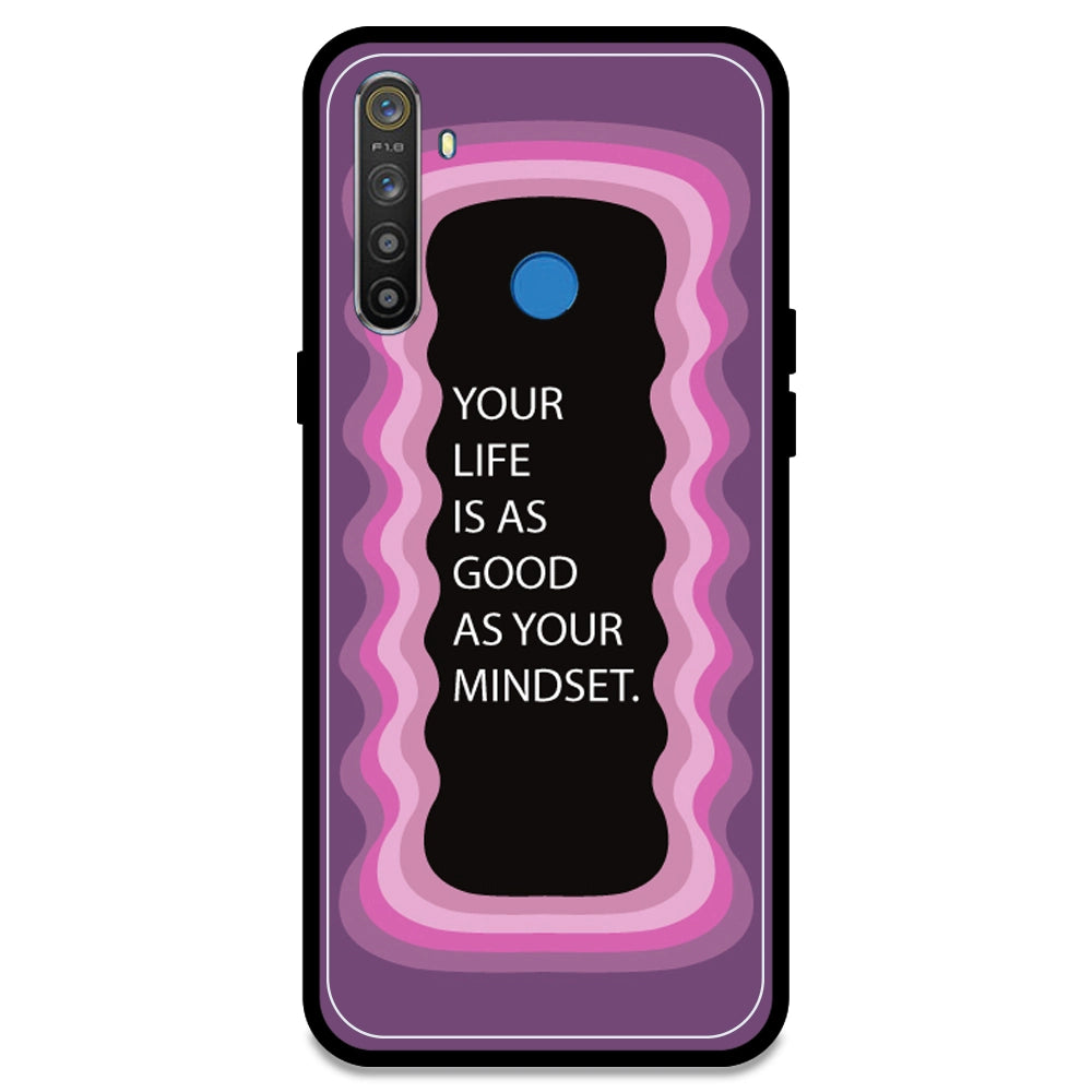 'Your Life Is As Good As Your Mindset' - Pink Armor Case For Realme Models Realme 5S