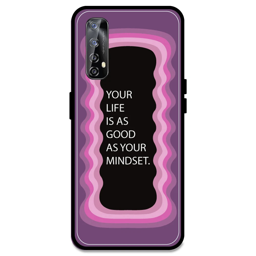 'Your Life Is As Good As Your Mindset' - Pink Armor Case For Realme Models Realme Narzo 20 Pro