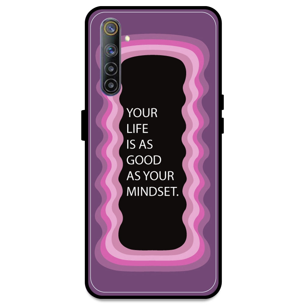 'Your Life Is As Good As Your Mindset' - Pink Armor Case For Realme Models Realme 6