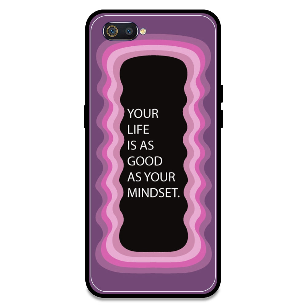 'Your Life Is As Good As Your Mindset' - Pink Armor Case For Realme Models Realme C2