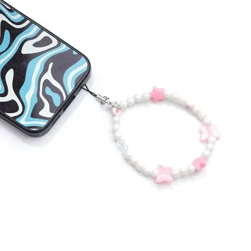 Pink Pearls - A Combo Of 2 Mini Round Phone Charms